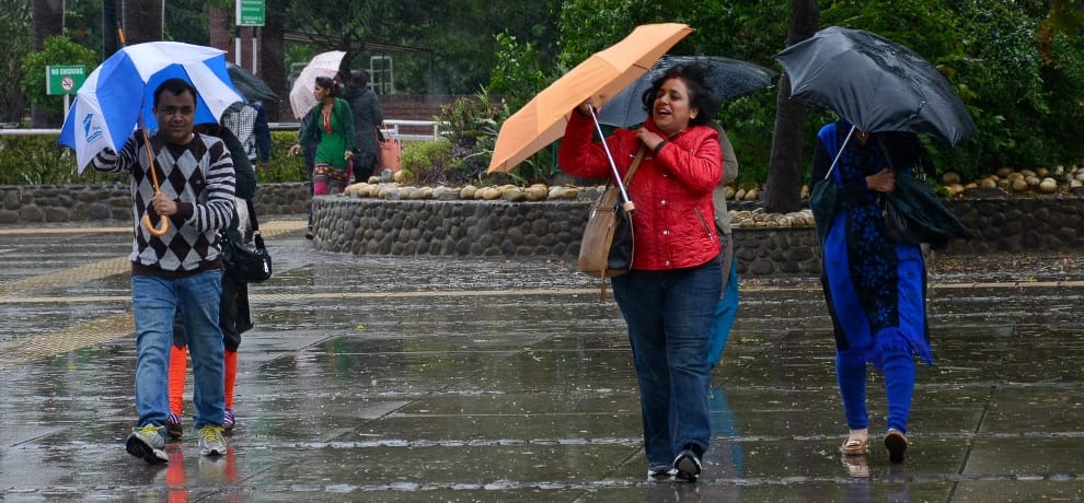 A cold chill came with the first rain of the season, picked up by fun