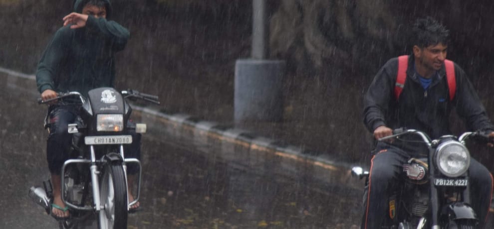 A cold chill came with the first rain of the season, picked up by fun