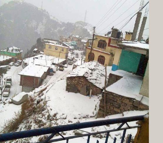 snowfall on Giripaar Hills