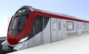 Lucknow metro trial run in 2016.