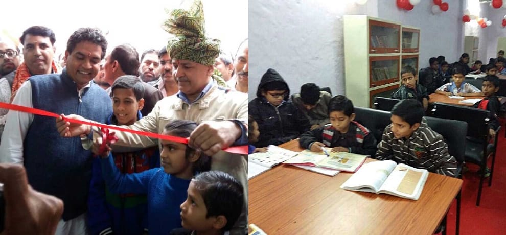 8 public library inaugurated by manish sisodia in karaval nagar