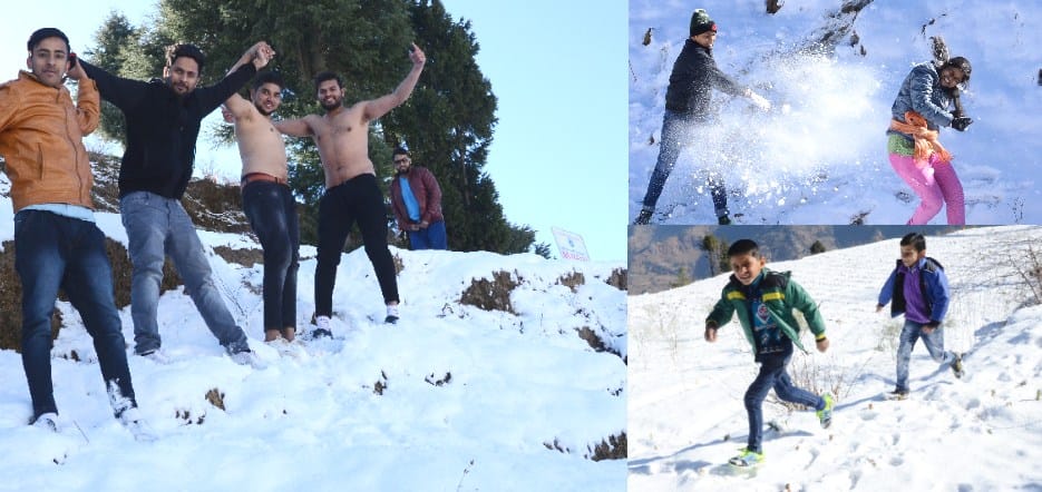 Snowfall at Shimla on Christmas Evening, live photos.
