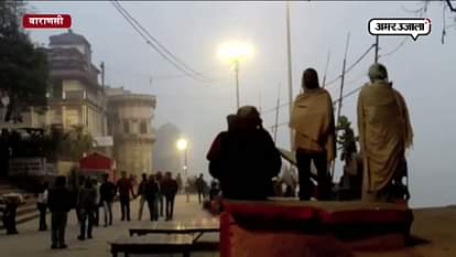 VARANASI CHILLED AFTER SNOWFALL IN HIMANCHAL PRADESH 