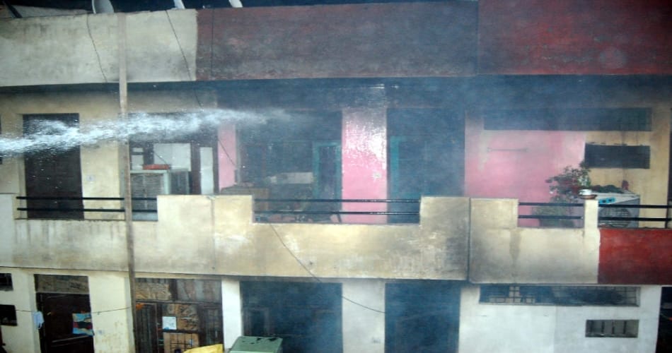 Fire caused by short circuit in zirakpur mohali