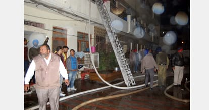 Fire caused by short circuit in zirakpur mohali