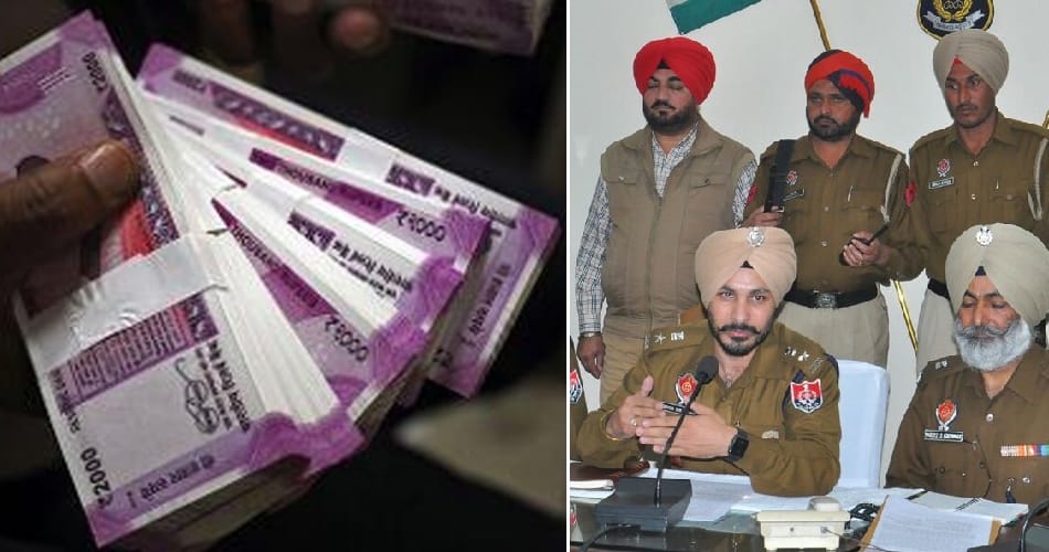 8 boys arrested with old and new currency of 2000 rupee note at sangrur of punjab
