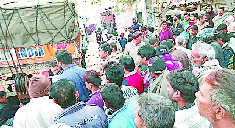 ADO panchayat crushed by truck
