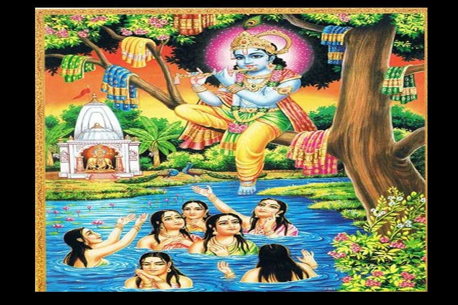 why bathing nude is sin according to puran