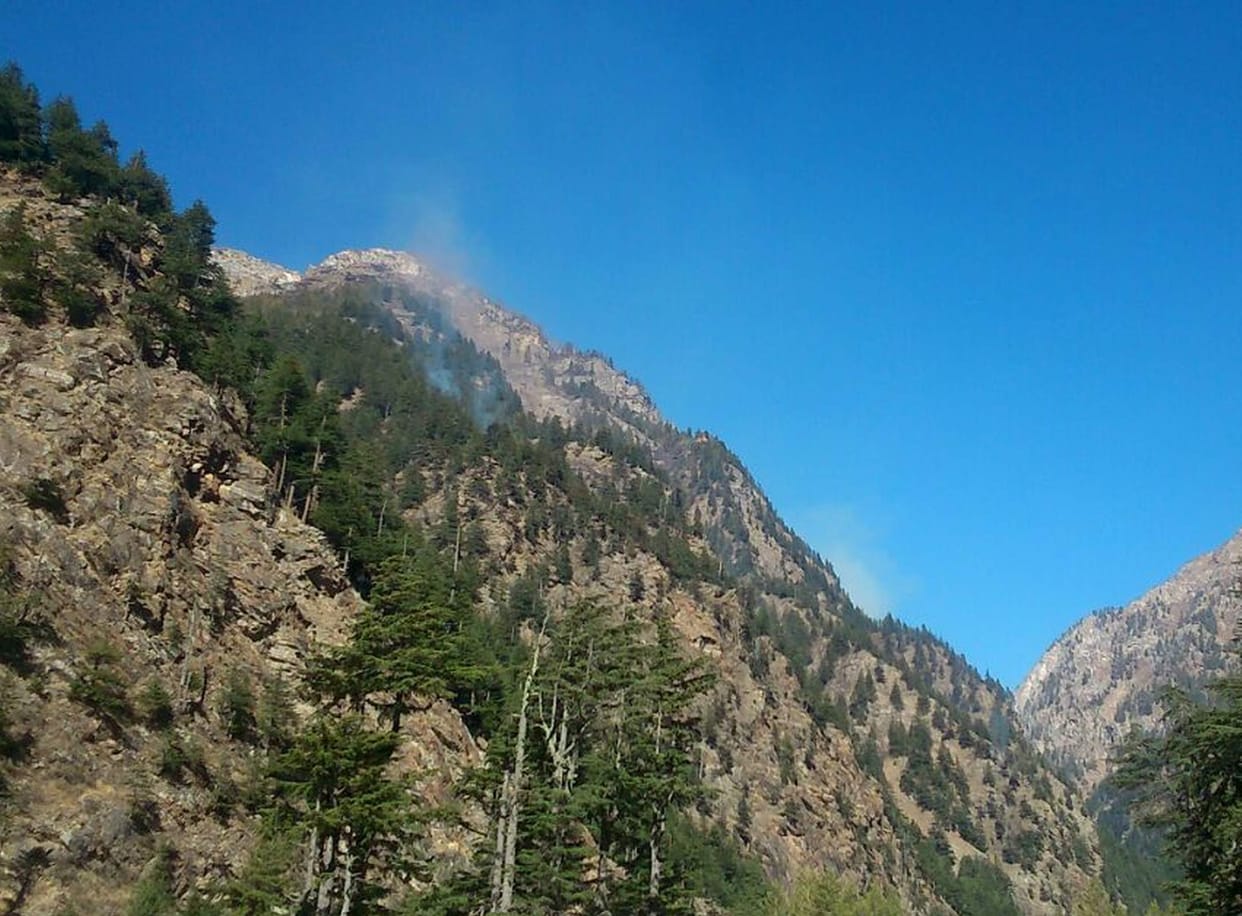 After Bgori Jhala fire erupted in the gardens