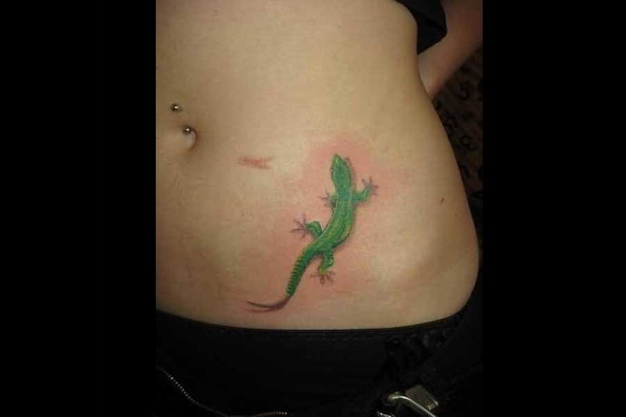 meaning of lizard falling on body parts