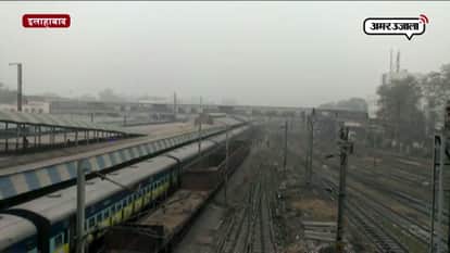 Train delay due to dense fog, passengers stuck at Allahabad station 