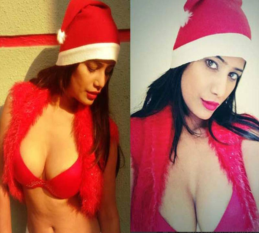 poonam pandey christmas video viral
