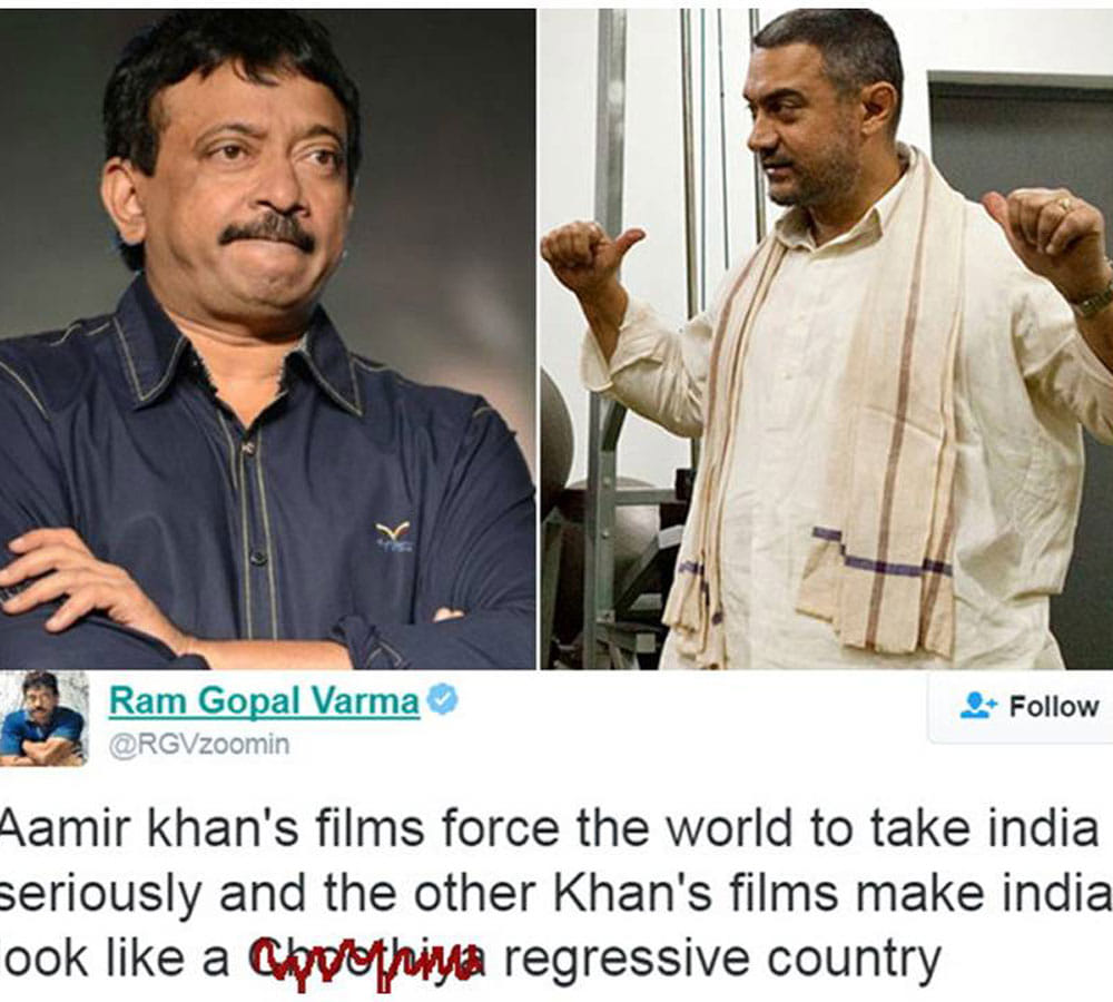 ramgopal varma watch dangal and tweet against khan