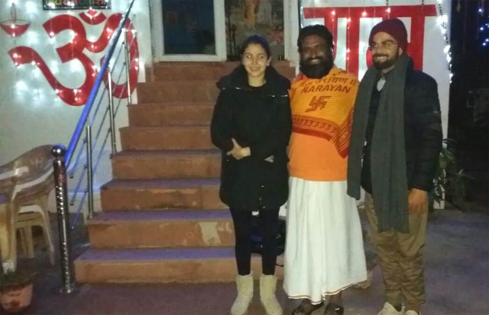 anushka sharma and virat kohli in haridwar.