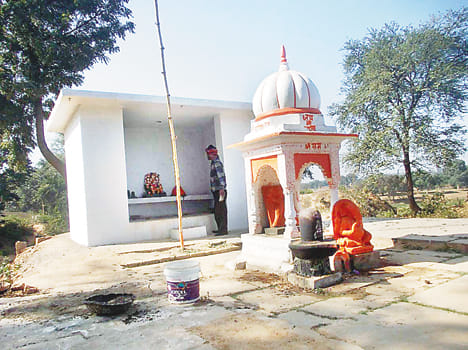 Arajkttwon the temple statues thrown in the bushes, police Dhundi