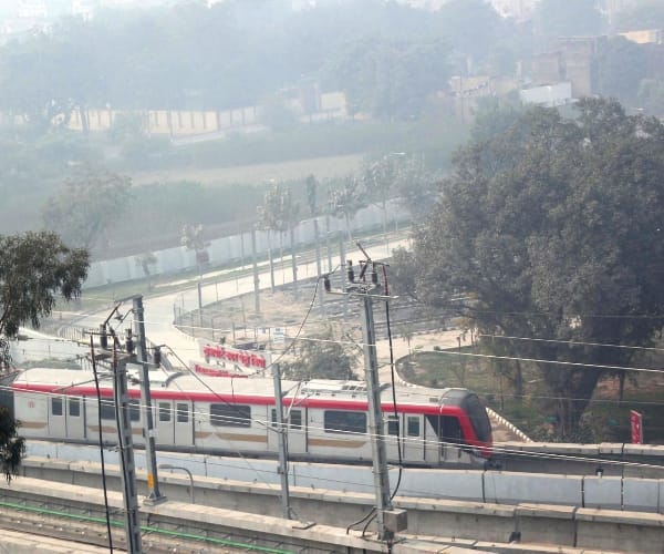 another metro trial in Lucknow.