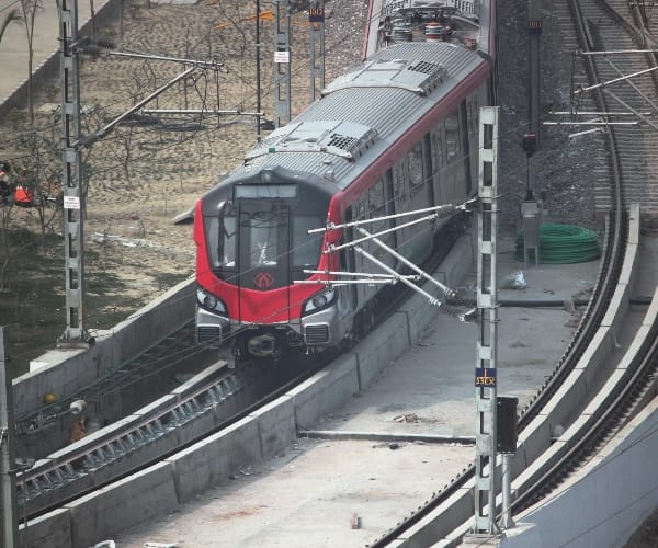 another metro trial in Lucknow.