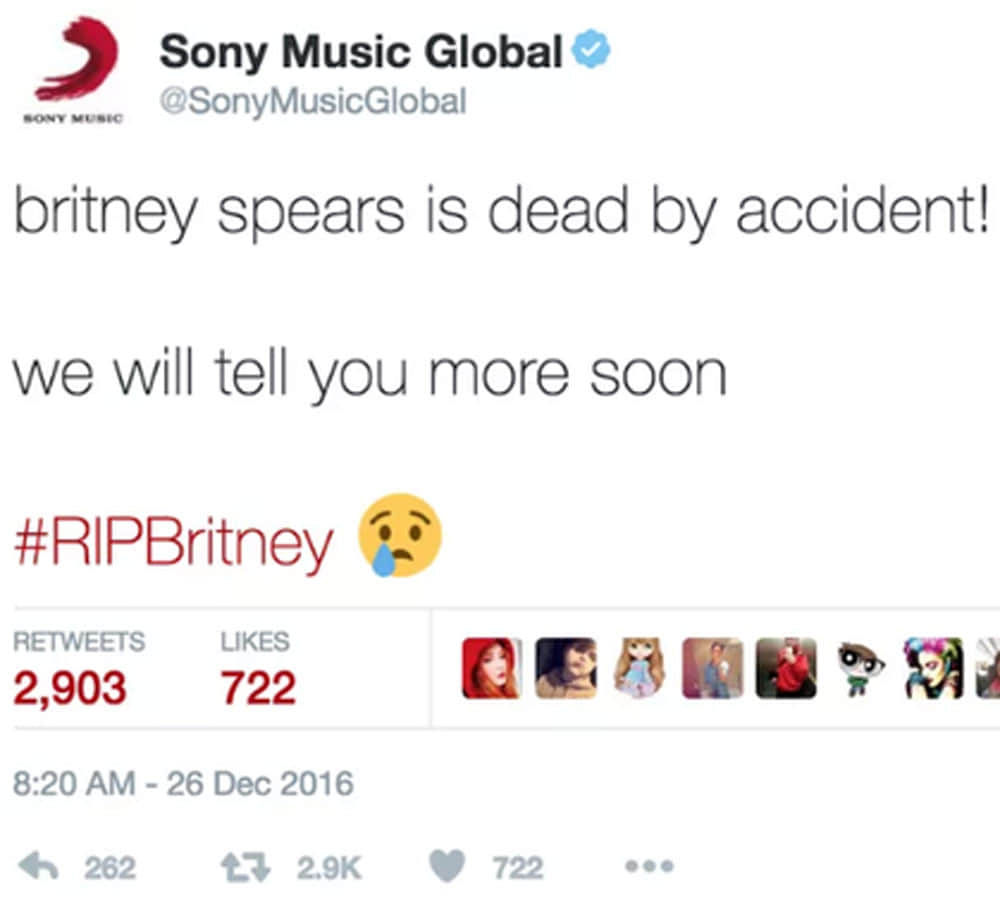 britney spears dead at car accident