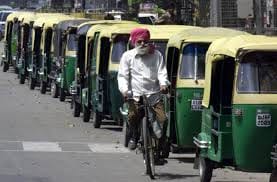 auto drivers on hunger strike against route system at rohtak, police arrested many people