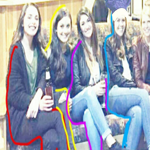 Photo Of 6 Friends Sitting On A Couch Baffles