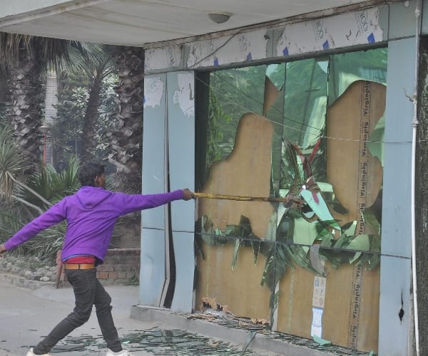 lda demolishes illegal construction of ex minister narad rai son