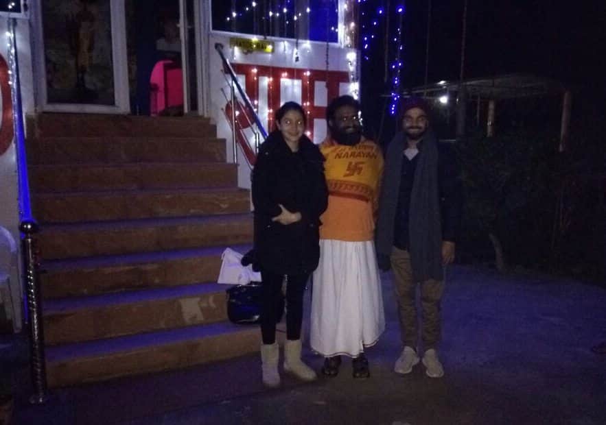 anushka sharma and virat kohli in haridwar.