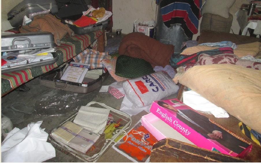Thieves raided the residence of the post office and postmaster