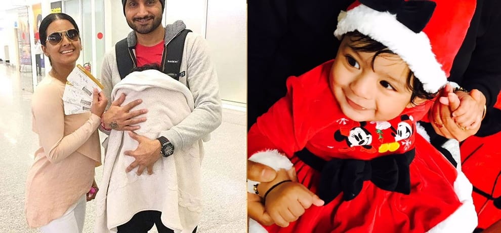 Harbhajan's daughter flashed through social media Hinaya