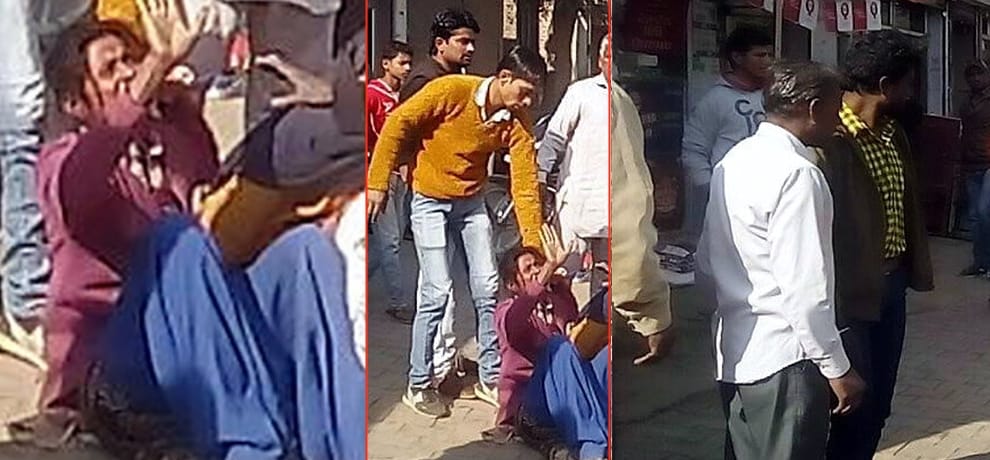 Shopkeepers beat women on road, photos viral