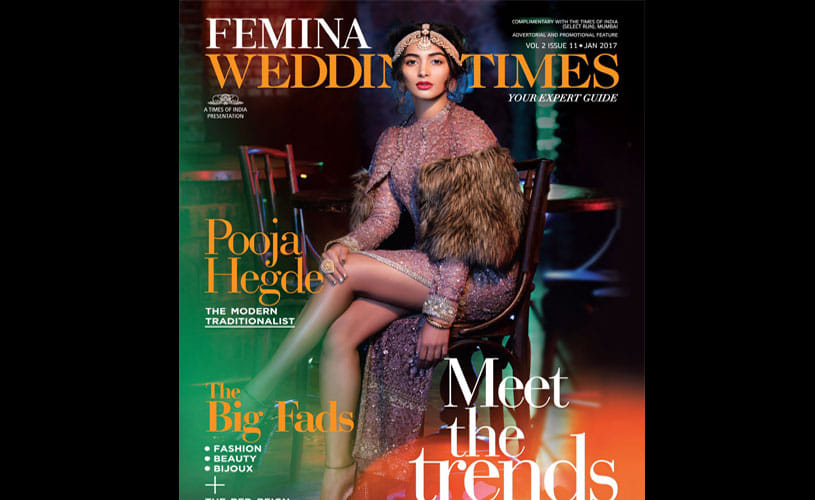 Pooja Hegde Graces The Cover Of FEMINA WEDDING TIMES MAGAZINE
