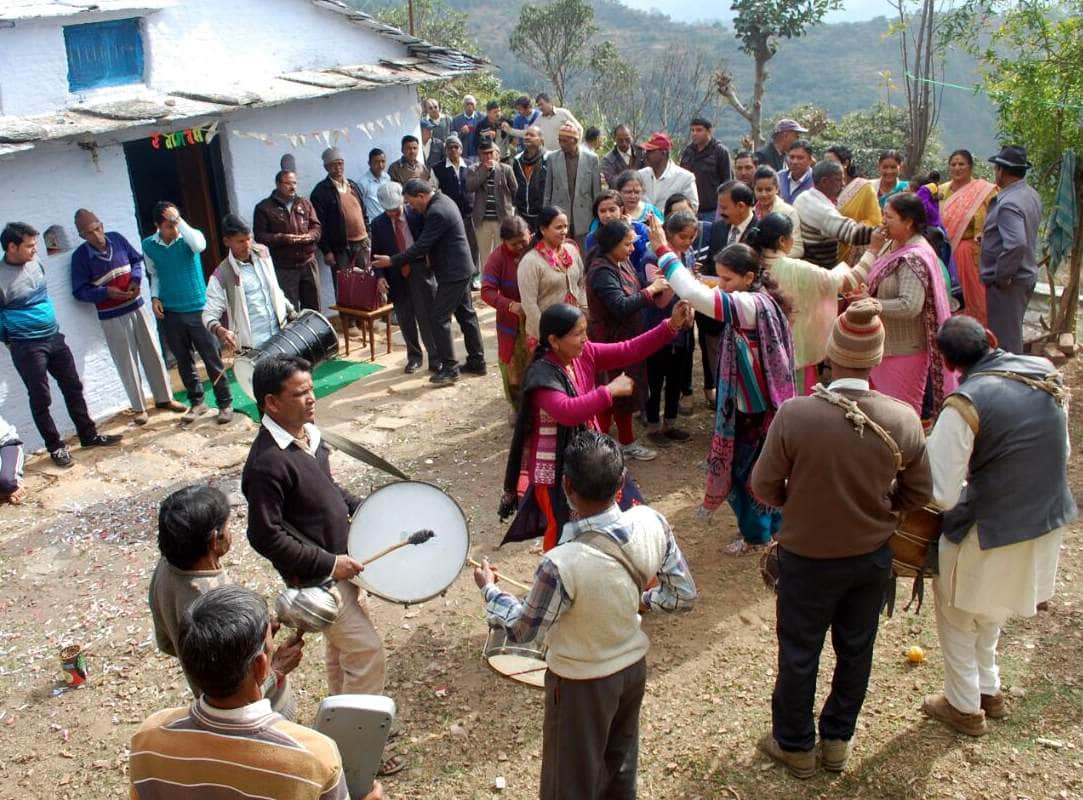 celebration in the army chief bipin rawat village.