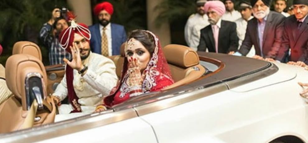 Cricketer Yuvraj Singh and Ishant after the wedding, arrived at Captain Cool Reception