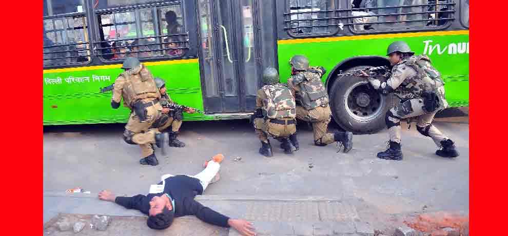 mock drill of terrorist attack and insurgent operation by security forces in delhi