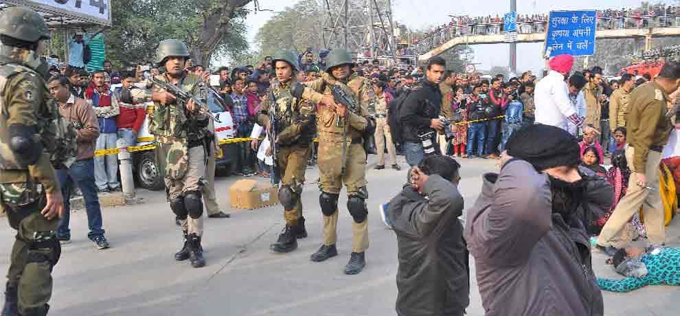 mock drill of terrorist attack and insurgent operation by security forces in delhi