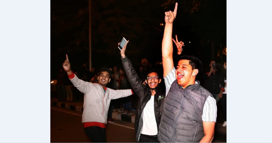 new year celebrations in chandigarh, aroma road celebration