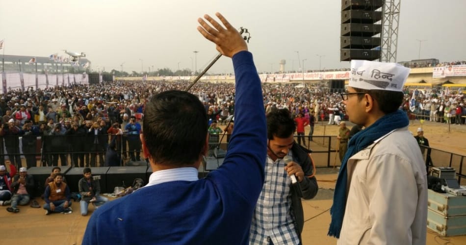 arvind kejriwal rally at rohtak on new year first day