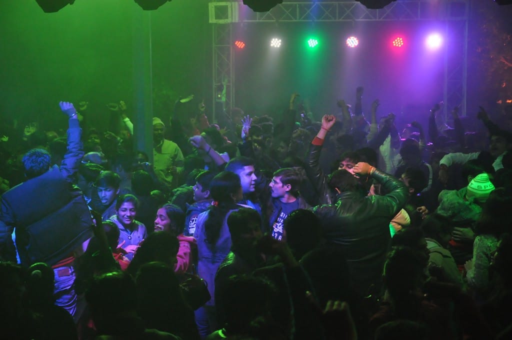 People enjoy new year party