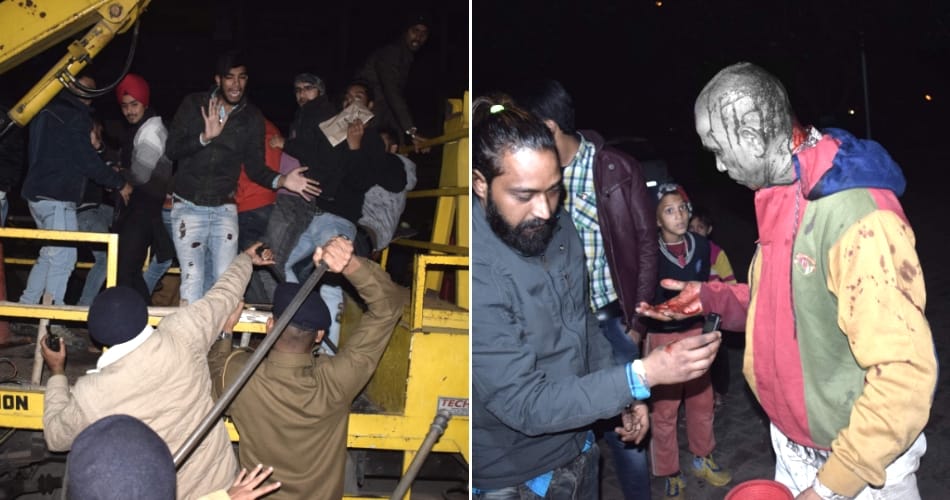 new year celebration, lathicharge at chandigarh sector 17