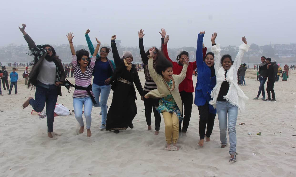pics: news year celebration in varanasi