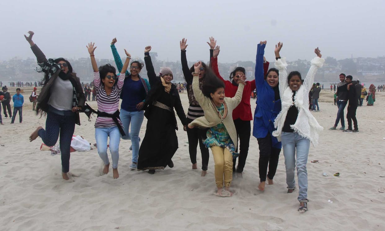 pics: news year celebration in varanasi