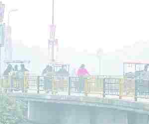 Cold wave in city