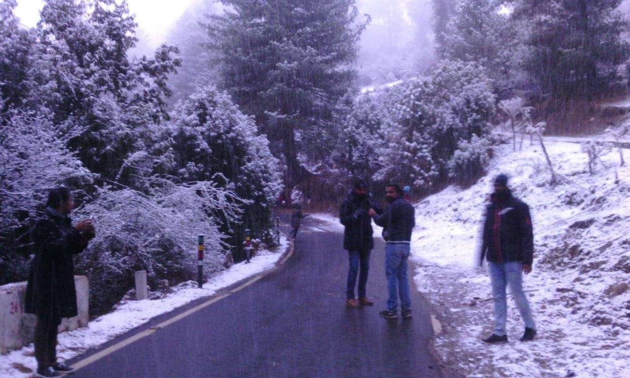 first snowfall in new year 2017