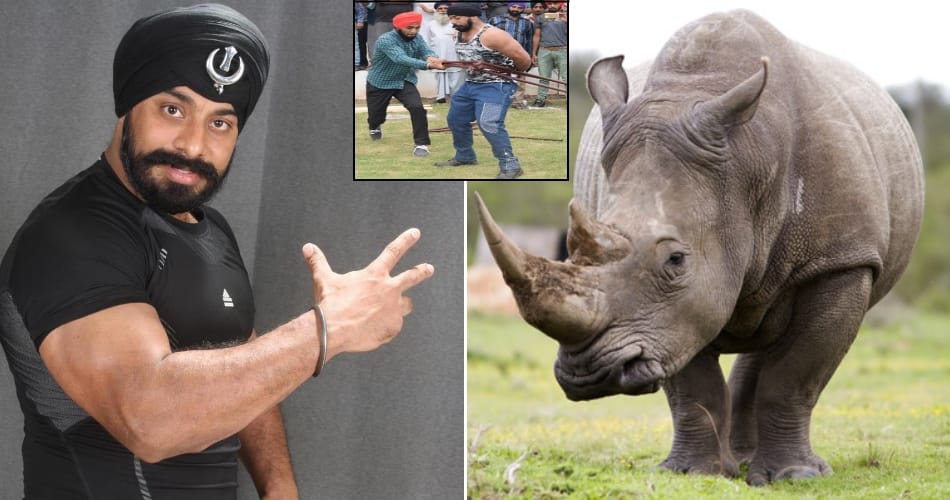 steel man amandeep singh is preparing to fight with Rhino