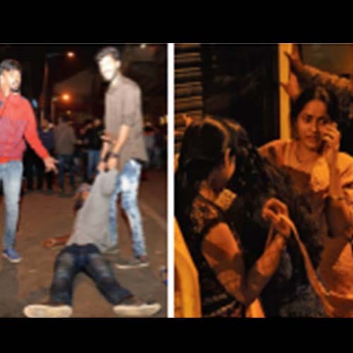sources says women molested in Bengaluru in front of police
