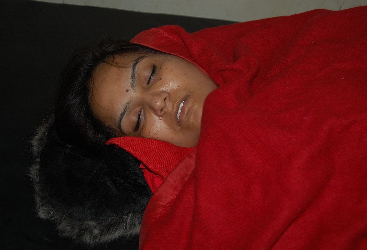 Police found the unconscious woman