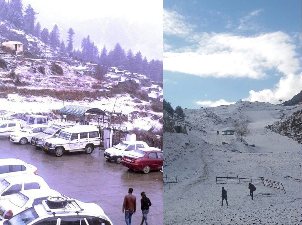 snowfall makes more beautiful to auli.