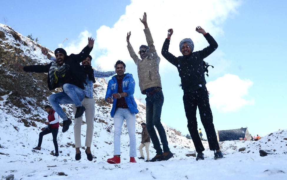 New Year Celebration with Snowfall at shimla.