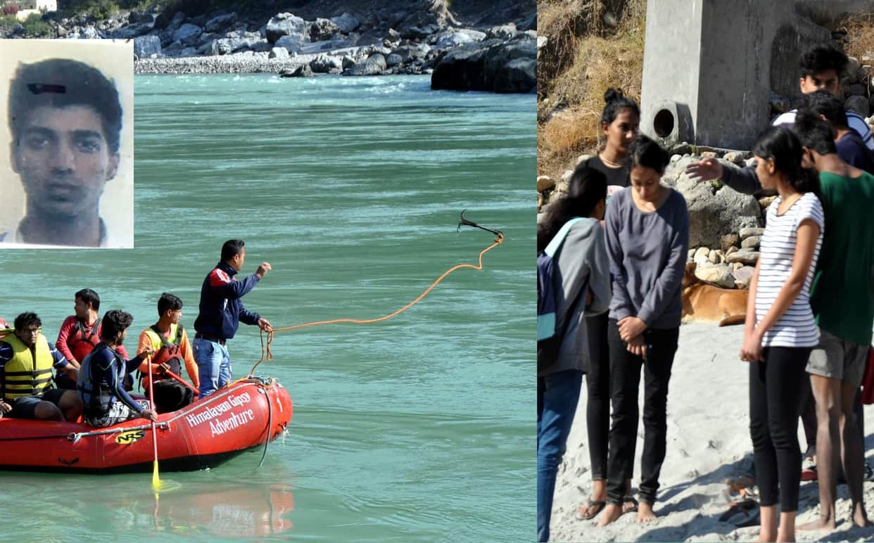 two mumbai student swept away in ganga.
