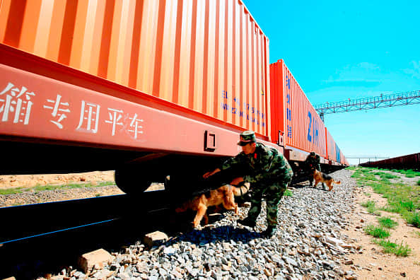 China introduced freight train to London