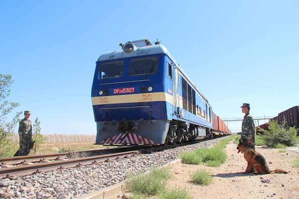 China introduced freight train to London